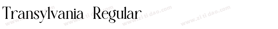 Transylvania-Regular字体转换