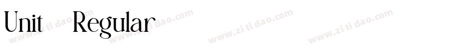 Unit3-Regular字体转换