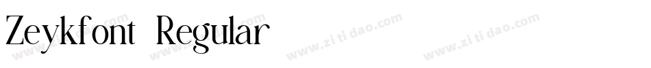Zeykfont-Regular字体转换