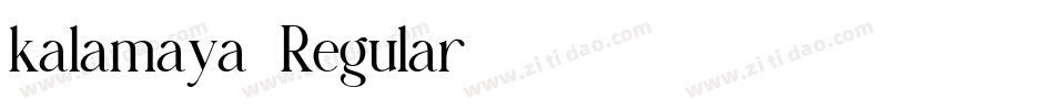kalamaya-Regular字体转换