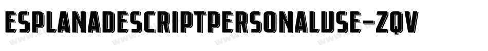 EsplanadeScriptPersonalUse-zqv3字体转换