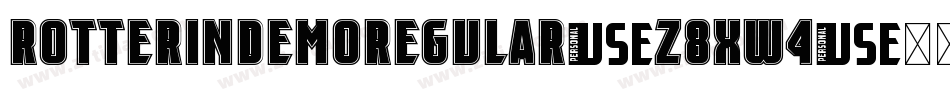 RotterinDemoRegular-z8XW4字体转换