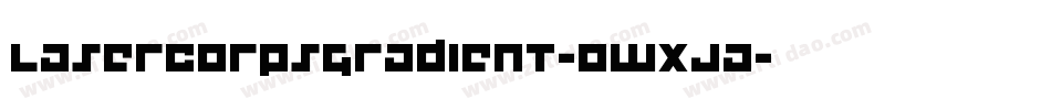LaserCorpsGradient-owxJa字体转换
