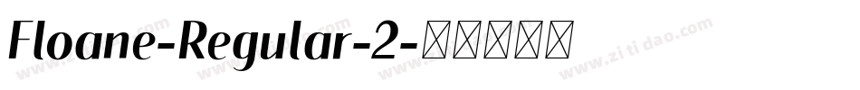 Floane-Regular-2字体转换
