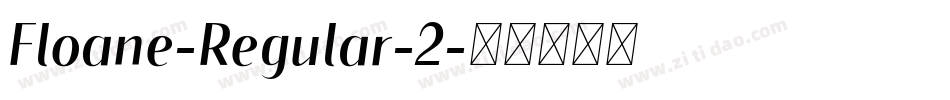 Floane-Regular-2字体转换