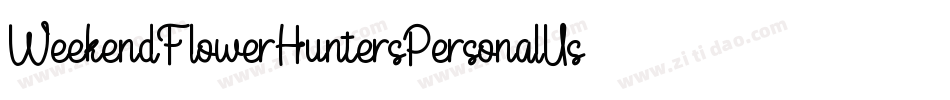 WeekendFlowerHuntersPersonalUse-Gw7a字体转换
