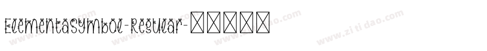 ElementaSymbol-Regular字体转换