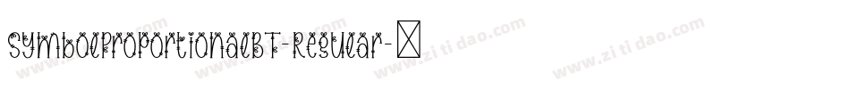 SymbolProportionalBT-Regular字体转换