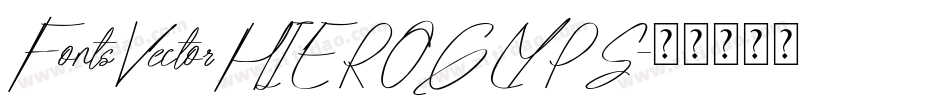 FontsVectorHIEROGLYPS字体转换