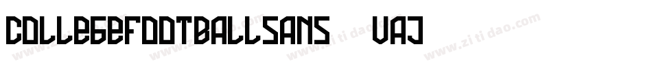 CollegeFootballSans-1vaj字体转换