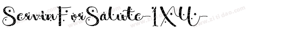 ServinForSalute-1XlL字体转换