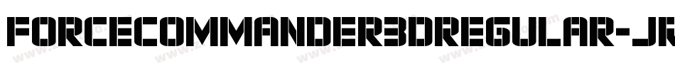 ForceCommander3DRegular-JRmP7字体转换