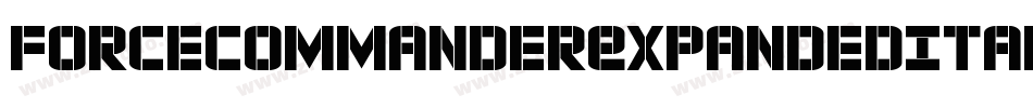 ForceCommanderExpandedItalic-6YeVo字体转换
