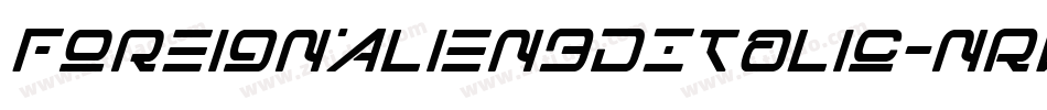 ForeignAlien3DItalic-nRvAJ字体转换