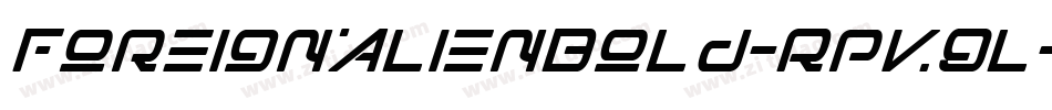 ForeignAlienBold-Rpv9l字体转换