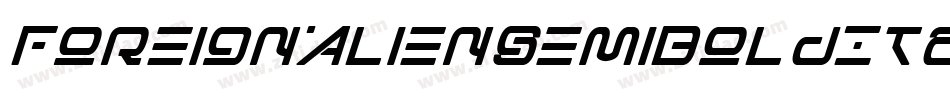 ForeignAlienSemiBoldItalic-8MaOz字体转换