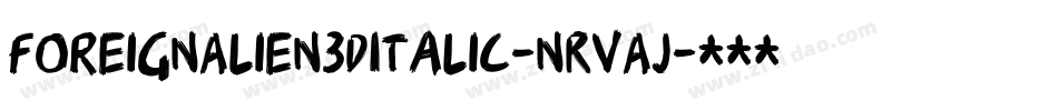 ForeignAlien3DItalic-nRvAJ字体转换