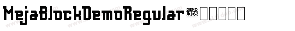 MejaBlockDemoRegular字体转换