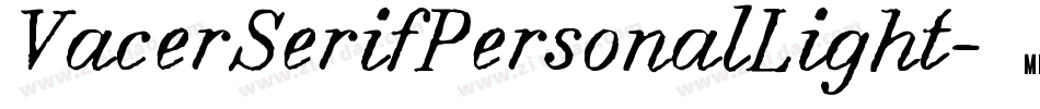 VacerSerifPersonalLight-66Ag字体转换