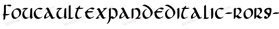 FoucaultExpandedItalic-roR9字体转换