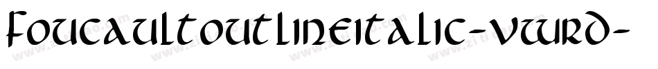 FoucaultOutlineItalic-vWrD字体转换