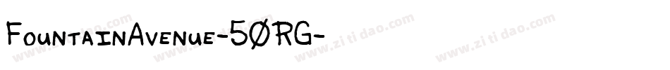 FountainAvenue-50RG字体转换