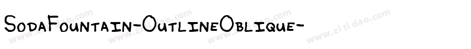 SodaFountain-OutlineOblique字体转换