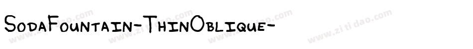 SodaFountain-ThinOblique字体转换