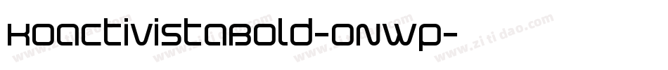 KoactivistaBold-OnWp字体转换