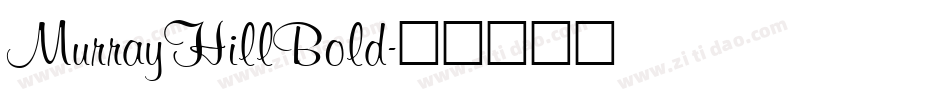 MurrayHillBold字体转换