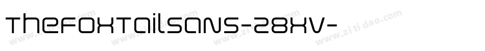 TheFoxTailSans-28xv字体转换