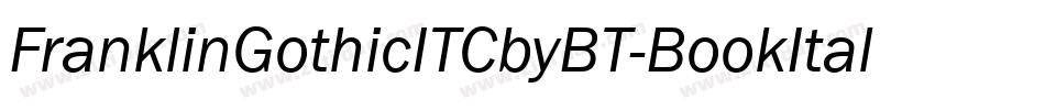 FranklinGothicITCbyBT-BookItal字体转换