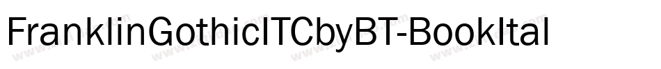 FranklinGothicITCbyBT-BookItal字体转换