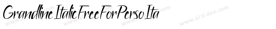GrandlineItalicFreeForPersoItalic-GO60Z字体转换