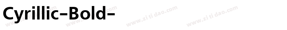 Cyrillic-Bold字体转换