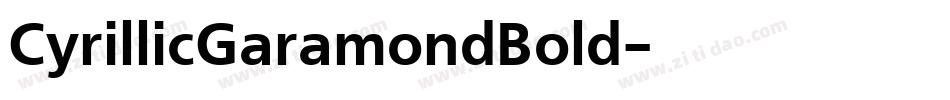 CyrillicGaramondBold字体转换
