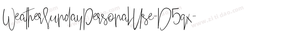 WeatherSundayPersonalUse-D5qx字体转换