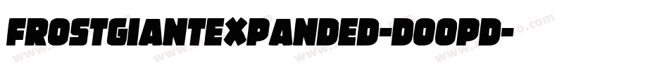 FrostGiantExpanded-DOOpD字体转换