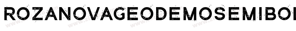 RozanovaGeoDemoSemiBold-9YM65字体转换