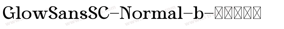 GlowSansSC-Normal-b字体转换