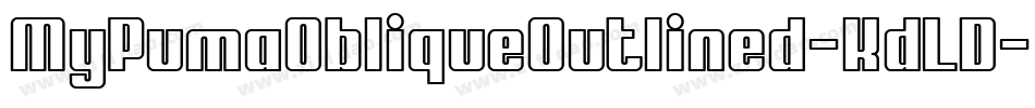 MyPumaObliqueOutlined-KdLD字体转换