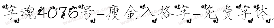 字魂4076号-瘦金入格字字体转换