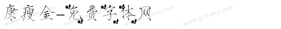 康瘦金字体转换