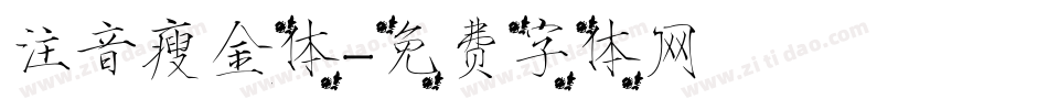 注音瘦金体字体转换