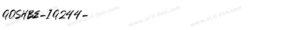 Goshbe-1G244字体转换