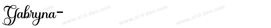 Gabryna字体转换