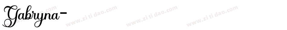 Gabryna字体转换