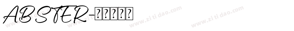 ABSTER字体转换