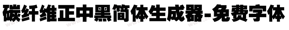 碳纤维正中黑简体生成器字体转换