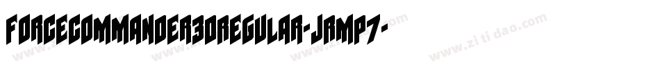ForceCommander3DRegular-JRmP7字体转换